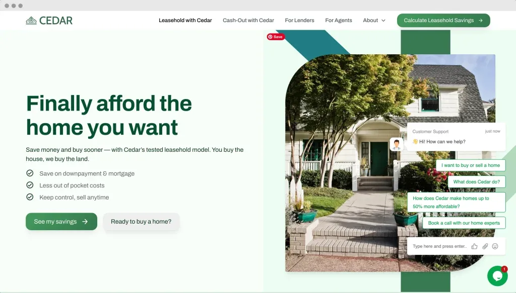 Cedar homepage