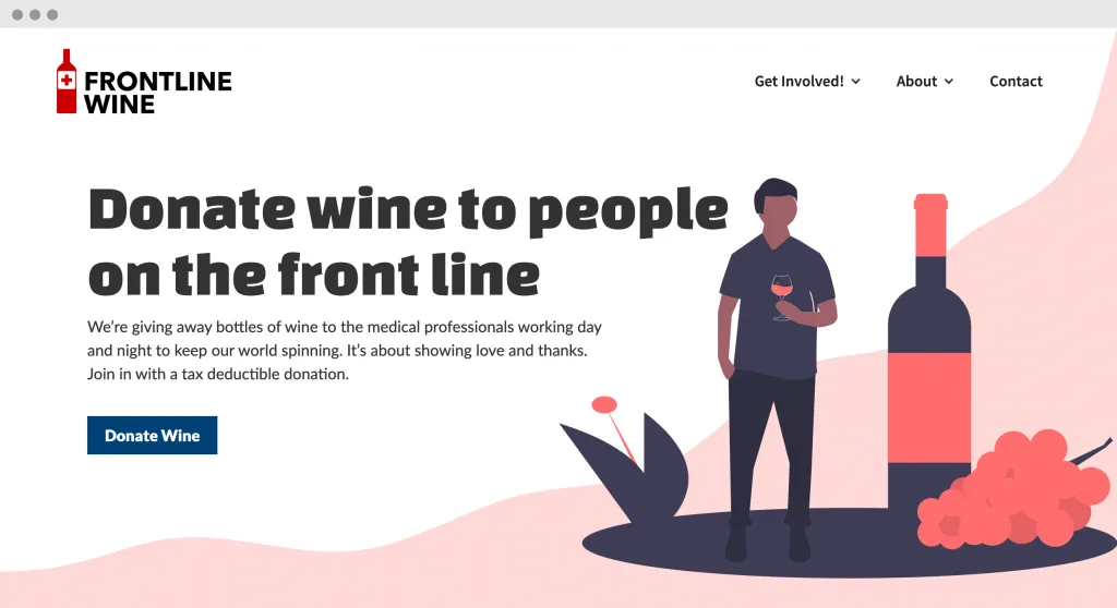 Frontline Wine homepage