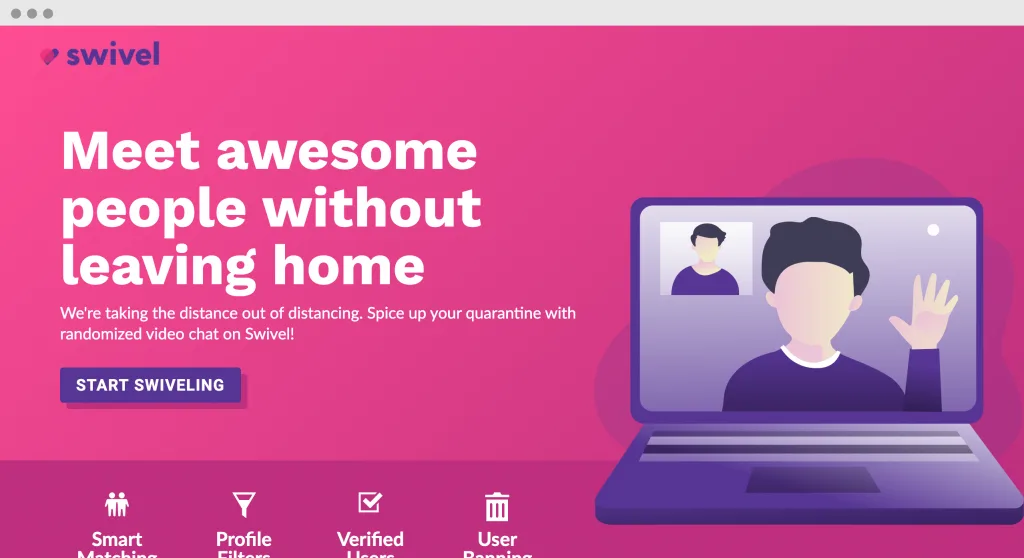OnSwivel landing page